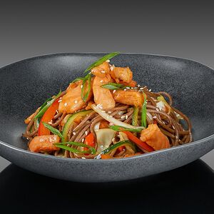 Соба с лососем