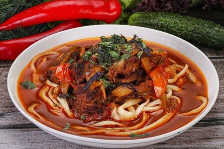 Лагман по-узбекски халяль