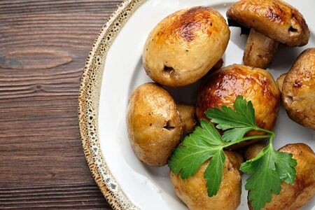 Шампиньоны на мангале