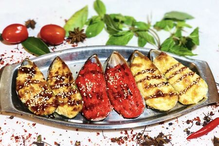 Ассорти запечённых мидий