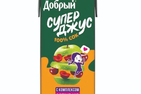 Сок Добрый Active kid яблоко-вишня