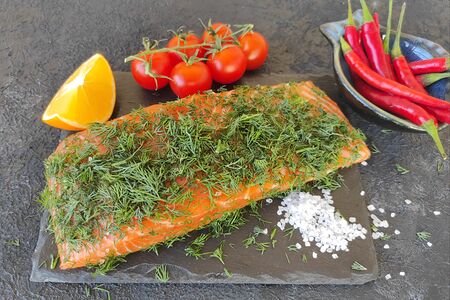 Филе сёмги слабой соли со свежим укропом M