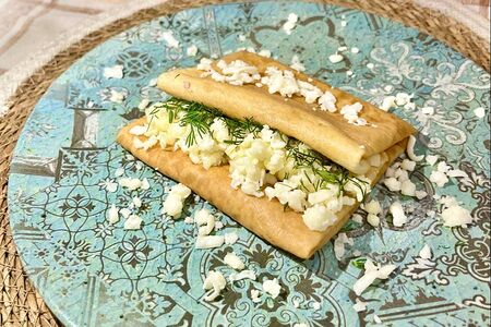 Блинчик с сыром и зеленью