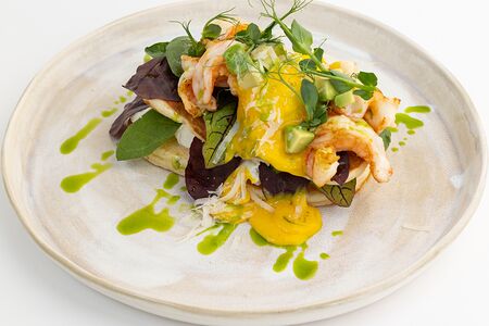 Панкейки с креветками