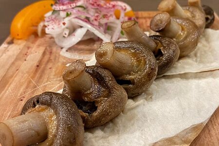 Грибы на мангале