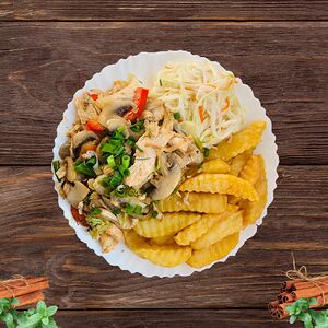 Гасао с гарниром