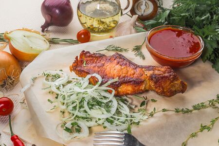 Шашлык из cвинoй корейки на кости