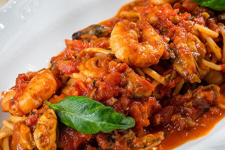 Лингвини с морепродуктами