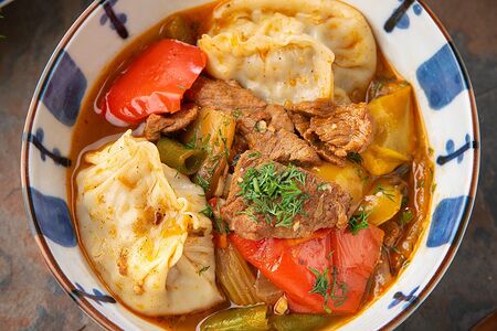 Суп манты по-уйгурски