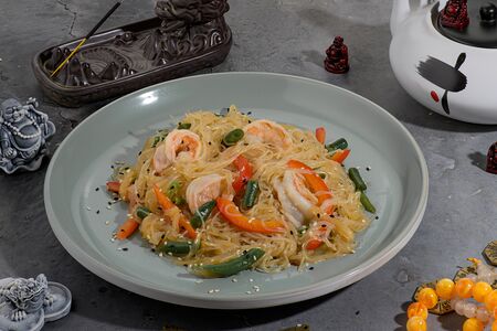 Фунчоза с креветками