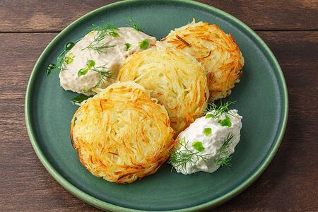 Драники с грибным муссом