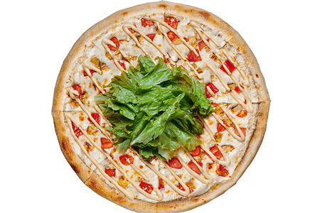 Пицца Цезарь на толстом тесте