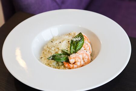 Паста Птитим с креветками