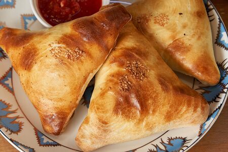 Самса с тыквой и мясом халяль