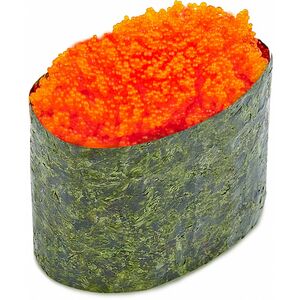 Гункан с красной икрой тобико