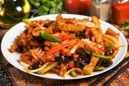 Баклажаны в кисло-сладком соусе