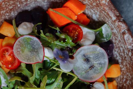 Салат с запеченной тыквой и свеклой