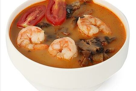 Суп Том ям с креветками