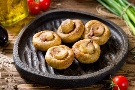 Грибы на мангале