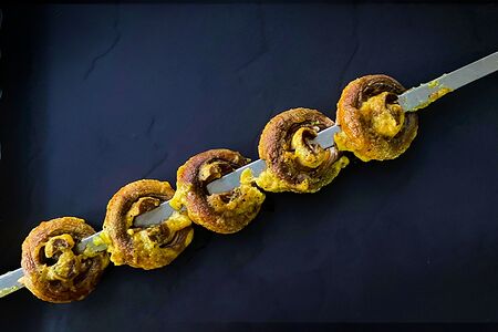 Шампиньоны на мангале