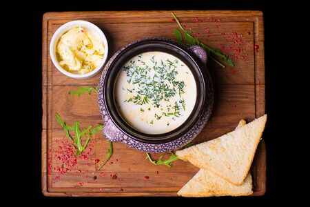 Сливочный суп с семгой