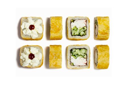 Жареный ролл Чиз с крабом