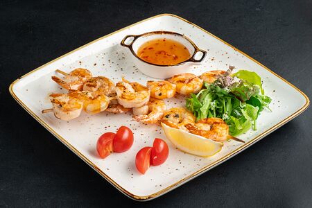 Шашлык из креветок