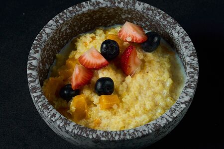 Каша пшенная с карамелизированной тыквой