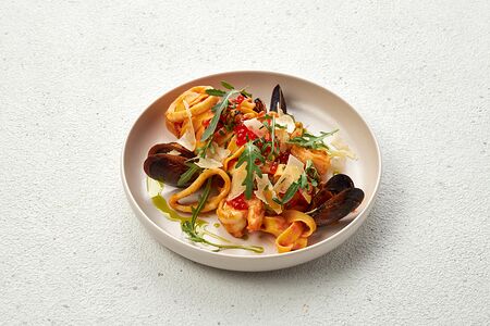 Тальятелле с морепродуктами