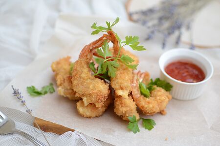 Креветки темпура