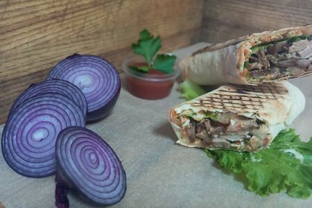 Шаурма со свининой Макси на углях