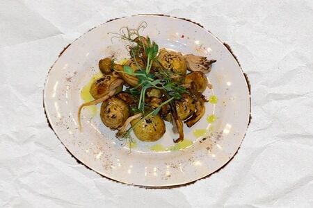 Запеченный картофель с грибами