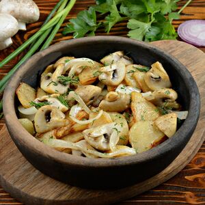 Картофель с шампиньонами