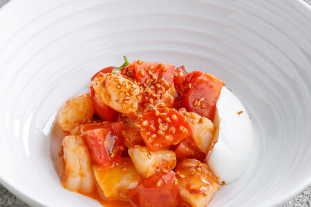 Севиче из креветки с кимчи