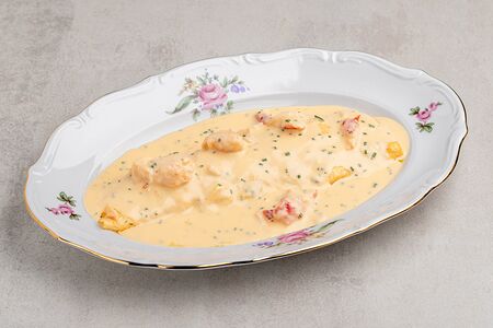 Омлет с крабом