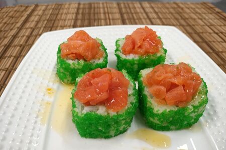 Чили-манго с лососем