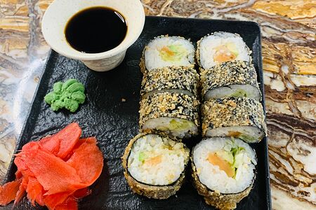 Тёплый ролл Сливочный лосось