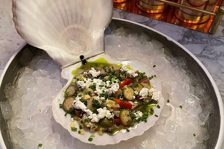 Севиче из гребешков по-гречески