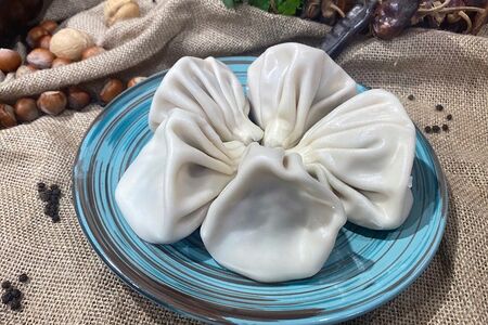 Хинкали жареные грибы картошка 1шт