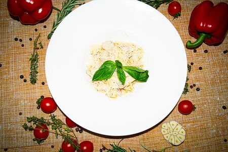 Ригатони четыре сыра