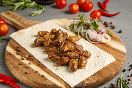 Шашлык из куриных сердечек