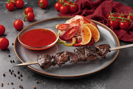 Шашлык из говяжьей печени