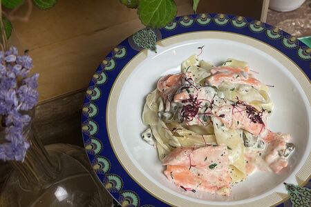 Паста с лососем