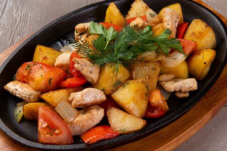 Альпийская сковородка с куриным филе