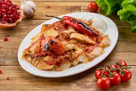 Искандер-кебаб с курицей Халяль