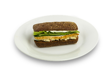 Ржаная краюшка с индейкой и яблоком