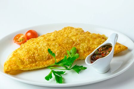 Чебурек с картофелем и подсолнечником