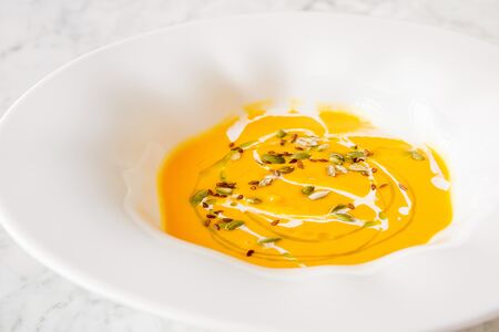 Пряный крем-суп из тыквы