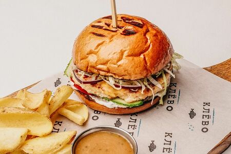 Клевый рыбный бургер