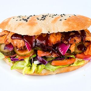 Донер барбекю в пите с курицей